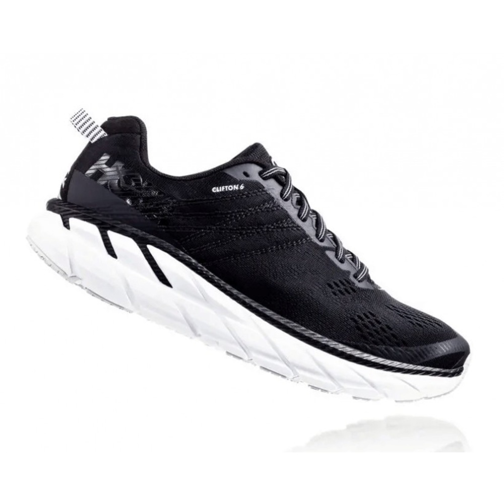Hoka Men's Black and White Running Shoes